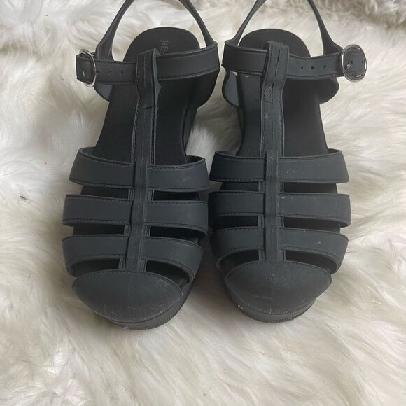 Jeffrey CAMPBELL Candied Black MattePlatform Sandals SZ 8 - Picture 2 of 11